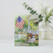 Koloniaal land - Amerikaanse thuisvlag - voorhaven Briefkaart (Staand voorkant)