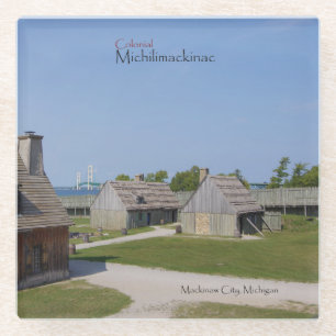 Koloniaal Michilimackinac glas onderzetter