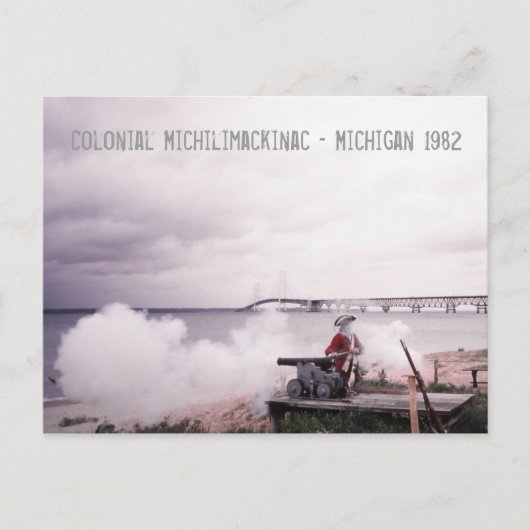 Koloniaal Michilimackinac Mackinac Michigan Briefkaart (Voorkant)