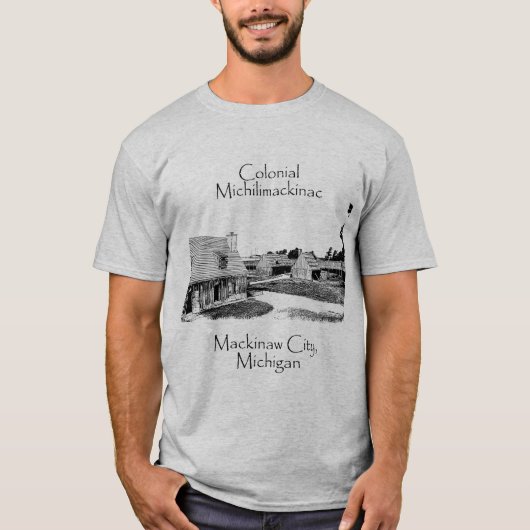 Koloniaal Michilimackinac-shirt T-shirt (Voorkant)