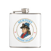 Koloniaal Newport Rhode Island Heupfles (Voorkant)