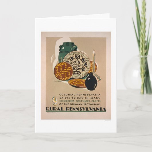 Koloniaal Pennsylvania 1940 WPA Kaart (Voorkant)