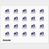 Koloniaal Philadelphia Ronde Sticker (Vel)