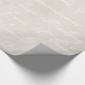 koloniaal roam beige-tekstperkamentpapier cadeaupapier (Hoek)