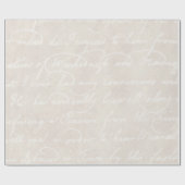 koloniaal roam beige-tekstperkamentpapier cadeaupapier (Vlak)