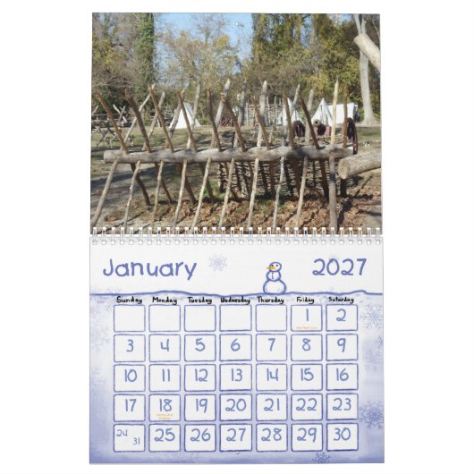 Koloniaal Williamsburg 2013 Agenda Kalender (Jan 2027)