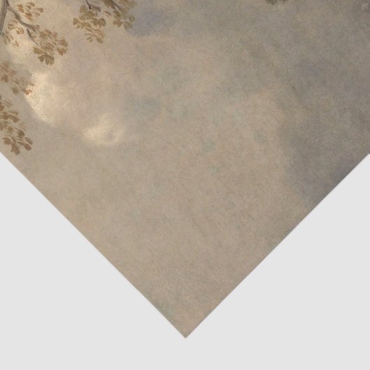 koloniale 19e-eeuwse Antiek decoupage Tissuepapier (Detail)