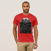 Koloniale Amerikaanse Tombstone Skull Angel Botten T-shirt (Voorkant volledig)