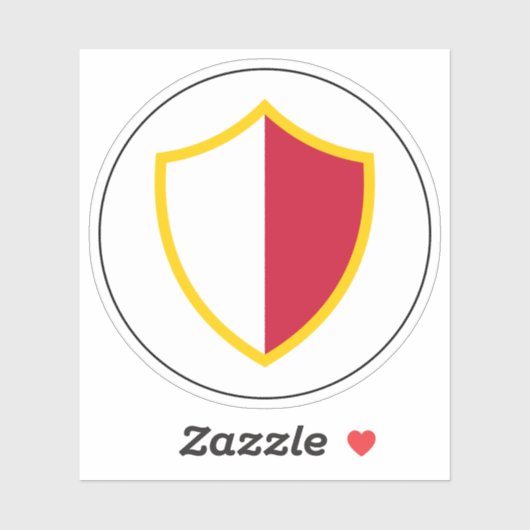 Koloniale badge van Malta (1898-1943) Sticker (Vel)