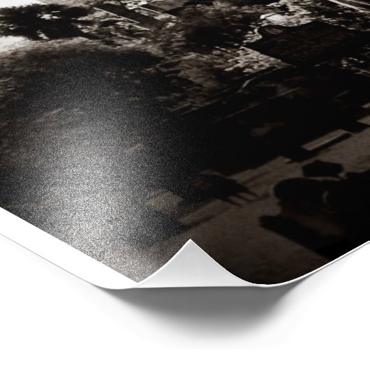 koloniale begraafplaats, Savannah (zwart-wit) Foto Afdruk (Hoek)