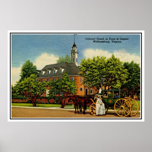 Koloniale coach voor capitol Williamsburg VA Poster (Voorkant)