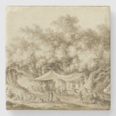 koloniale dagen stenen onderzetter (Voorkant)