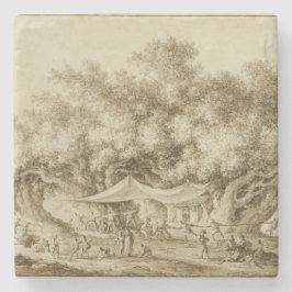 koloniale dagen stenen onderzetter