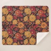 Koloniale geborduurde moeders - naadloos patroon sherpa deken (Voorkant (horizontaal))