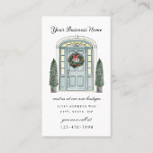 Koloniale kerstdeur Boutique Visitekaartje (Voorkant)