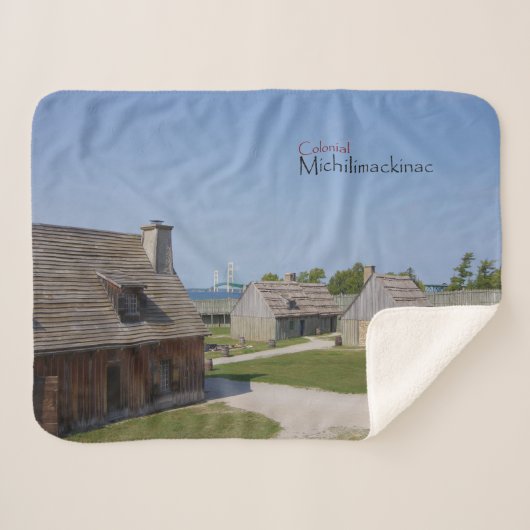 Koloniale Michilimackinac sherpa deken (Voorkant (horizontaal))