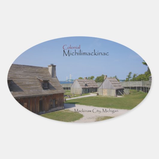 Koloniale Michilimackinac sticker (Voorkant)