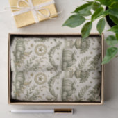 Koloniale Saliegroen Gouden Oogst Tissuepapier (Geschenk)