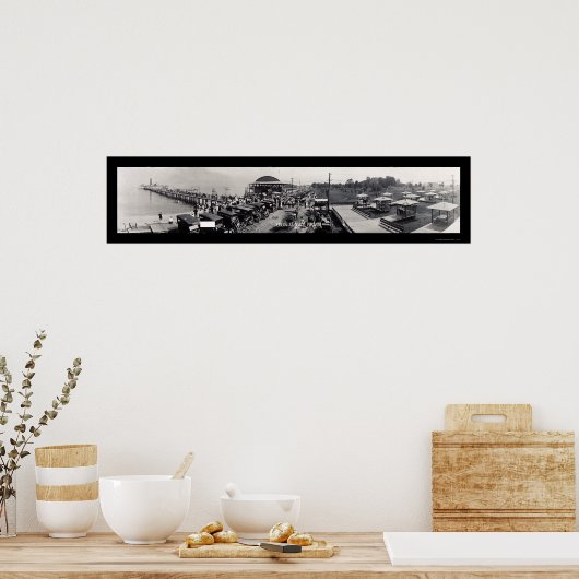 Koloniale strand Auto VA Foto 1913 Poster (Keuken)