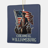 Koloniale Williamsburg Colonial Soldier Vintage Keramisch Ornament (Links)