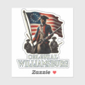 Koloniale Williamsburg Colonial Soldier Vintage Sticker (Vel)