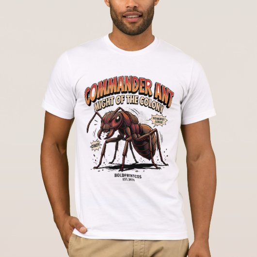 Kolonie Grafisch Commandant Mier Might T-shirt (Voorkant)