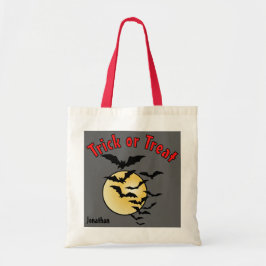 Kolonie van Bats en Full Moon Trick or treat Snoep Tote Bag