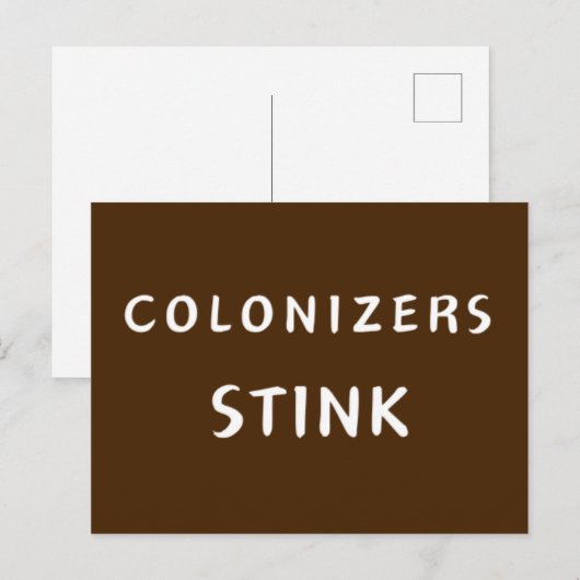 Kolonisatoren stinken briefkaart (Voorkant / Achterkant)