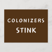 Kolonisatoren stinken briefkaart (Voorkant)