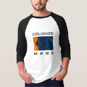Koloniseer Mars T-Shirt met Marsvlag (Voorkant)