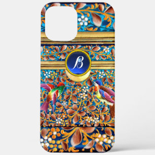 KOLOPENDE VOGELS EN ZWEEKDIEREN BLAUW-MONOGRAM Case-Mate iPhone CASE