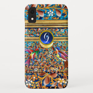 KOLOPENDE VOGELS EN ZWEEKDIEREN BLAUW-MONOGRAM Case-Mate iPhone CASE