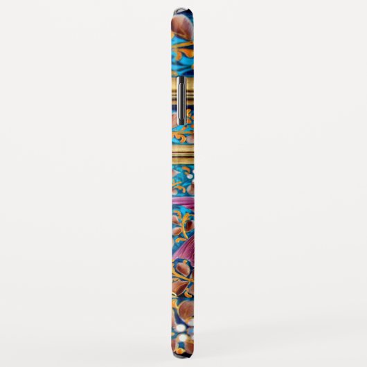 KOLOPENDE VOGELS EN ZWEEKDIEREN BLAUW-MONOGRAM Case-Mate iPhone CASE (Achterkant/rechts)