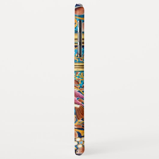 KOLOPENDE VOGELS EN ZWEEKDIEREN BLAUW-MONOGRAM Case-Mate iPhone CASE (Achterkant/links)