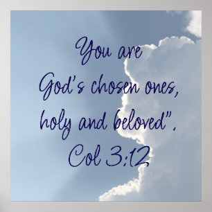 Kolosenzen 3:12 Inspirerende Bijbelcitaat Poster