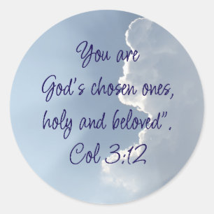 Kolosenzen 3:12 Inspirerende Bijbelcitaat Ronde Sticker