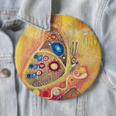 Kolossaal, 15,2 cm (6") Ronde Speld Vlinder Ronde Button 6,0 Cm (In situ)