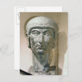 Kolossaal hoofd van keizer Constantine I Briefkaart (Voorkant / Achterkant)