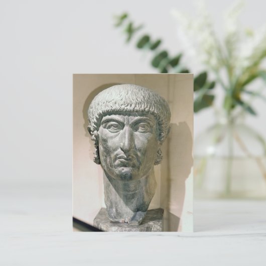 Kolossaal hoofd van keizer Constantine I Briefkaart (Staand voorkant)
