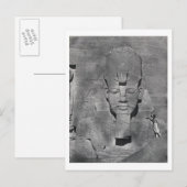 Kolossaal standbeeld van Ramesses II in Abu Simbel Briefkaart (Voorkant / Achterkant)