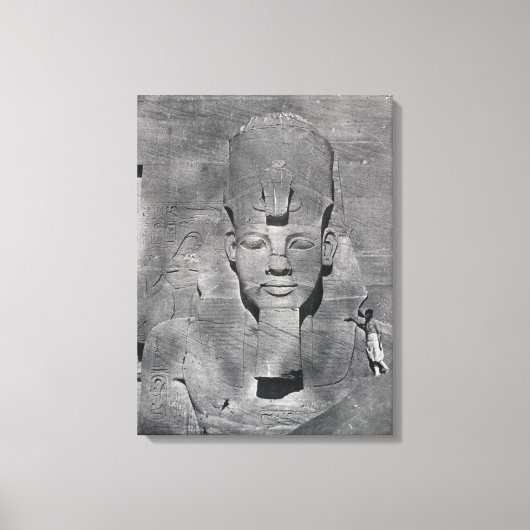 Kolossaal standbeeld van Ramesses II in Abu Simbel Canvas Afdruk (Voorkant)