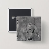 Kolossaal standbeeld van Ramesses II in Abu Simbel Vierkante Button 5,1 Cm (Voorkant /achterkant)