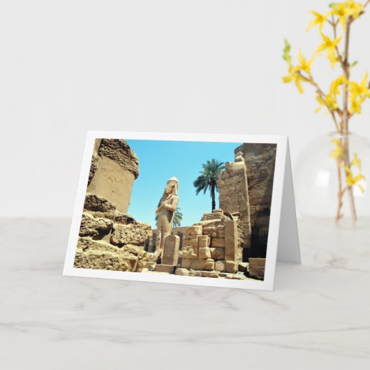 Kolossaal standbeeld van Ramses II, Luxor tempel Kaart (Gele Bloem)