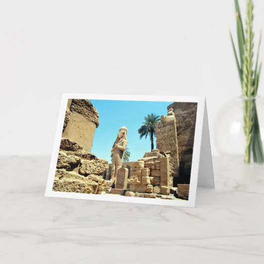 Kolossaal standbeeld van Ramses II, Luxor tempel Kaart (Voorkant)