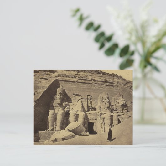Kolossale figuren, de Grote tempel in Abu Sunbul Briefkaart (Staand voorkant)