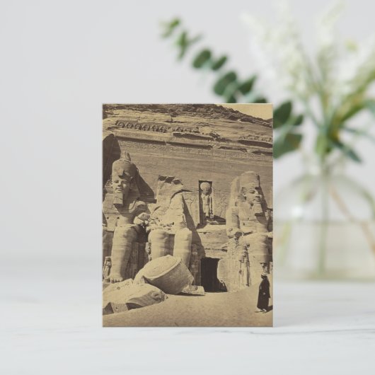 Kolossale figuren, de Grote tempel in Abu Sunbul Briefkaart (Staand voorkant)