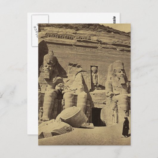Kolossale figuren, de Grote tempel in Abu Sunbul Briefkaart (Voorkant / Achterkant)