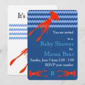 Kolossale inktvis Baby shower uitnodiging (Voorkant / Achterkant)