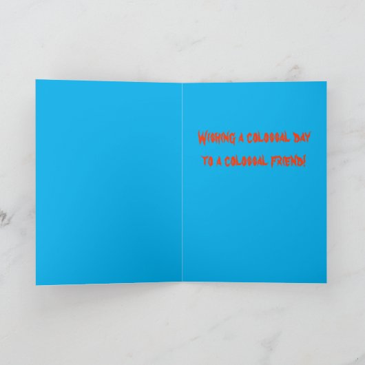 Kolossale inktvis verjaardag kaart (Binnen)