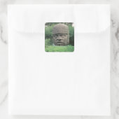 Kolossale kop vierkante sticker (Tas)